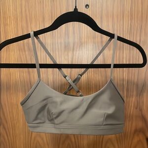 ALO Yoga Taupe Cross-Back sports bra